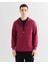 Erkek Bordo Regular Fit Kapüşonlu Logolu Sweatshirt 2037021.558 5
