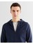 Erkek Lacivert Relaxed Fit Kapüşonlu Logolu Sweatshirt 2524345T.410 5