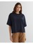 Kadın Lacivert Relaxed Fit Bisiklet Yaka Logolu T-Shirt 42324322T.433 1