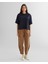 Kadın Lacivert Relaxed Fit Bisiklet Yaka Logolu T-Shirt 42324322T.433 3