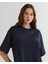 Kadın Lacivert Relaxed Fit Bisiklet Yaka Logolu T-Shirt 42324322T.433 4