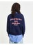 Kadın Lacivert Loose Fit Bisiklet Yaka Logolu Sweatshirt 4201239.409 2