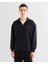 Erkek Siyah Relaxed Fit Yarım Fermuarlı Sweatshirt 2524340T.5 1