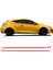 Renault Megane Trophy Yazılı Düz Şerit Kareli Yan Kapı Sticker Etiket Modeli 1