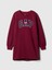 Kız Çocuk Bordo Gap Logo Vintage Soft Sweatshirt Elbise 2