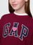 Kız Çocuk Bordo Gap Logo Vintage Soft Sweatshirt Elbise 3