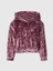 Kız Çocuk Mor Relaxed Fit Kadife Sweatshirt 1