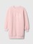 Kız Çocuk Pembe Gap Logo Sherpa Sweatshirt Elbise 2