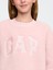 Kız Çocuk Pembe Gap Logo Sherpa Sweatshirt Elbise 3
