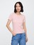Kadın Pembe Gap Logo Modern Crop T-Shirt 1
