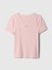 Kadın Pembe Gap Logo Modern Crop T-Shirt 2
