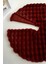 Tekno Trust Çam Ağacı Ayak Halısı Örtüsü, Yılbaşı Ağacı Altı Örtüsü Peluş Bordo, Bubble Halı 80X80 cm 3