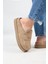 (Ziva) Kadın Loafer Platform Vizon Terlik 5