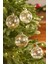 New Year Yılbaşı 4'lü Kar Taneli Top Ağaç Süsü Gold ve Silver 8 cm 1