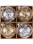 New Year Yılbaşı 4'lü Kar Taneli Top Ağaç Süsü Gold ve Silver 8 cm 5