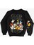 Kız Çocuk Pamuklu Mickey Mouse & Friends Figür Uzun Kollu Bisiklet Yaka Siyah yumuşak Eşofman Takımı 3