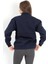 Kadın Lacivert Dik Yaka Triko Detaylı Yarım Fermuarlı Sweatshirt - 5087 5