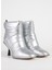 Gümüş Kadın Topuklu Bot KP2825 2