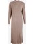 Düz Bakır Standart Kadın Elbise Onltess Ls Hıghneck Mıdı Dress Knt 1