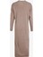 Düz Bakır Standart Kadın Elbise Onltess Ls Hıghneck Mıdı Dress Knt 2