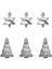 Yıldız ve Ağaç Yılbaşı Süsü 7cm Gümüş Rengi 12'li 2