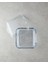 Bake&serve Cam Kapaklı Kare Izgaralı Fırın Kabı 24 x 21,2 cm Şeffaf 3