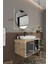 Banyo Gül 70 cm Demonte Banyo Dolabı Ayna Lavabo 3