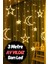 Tekno Trust Sarı Renk 3 Metre LED Perde | Ay ve Yıldız Motifli Dekoratif Aydınlatma Çözümü 1