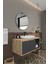 Banyo Gül 90 cm Demonte Banyo Dolabı Ayna Lavabo 4