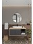 Banyo Gül 90 cm Demonte Banyo Dolabı Ayna Lavabo 5