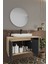 Banyo Gül 90 cm Demonte Banyo Dolabı Ayna Lavabo 6
