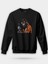 Barista Goril Baskılı Bisiklet Yaka Oversize Sweatshirt 1