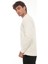 Yarım Fermuarlı Kolej Yaka Sweatshirt Regular Fit-Beyaz- 2317 2