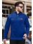 Indigo Unisex Nakışlı Dik Yaka Yarım Fermuarlı polar Sweatshirt- 2321 2