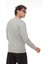 Yarım Fermuarlı Kolej Yaka Sweatshirt Regular Fit-Gri- 2317 3