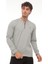 Yarım Fermuarlı Kolej Yaka Sweatshirt Regular Fit-Gri- 2317 4