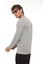 Yarım Fermuarlı Kolej Yaka Sweatshirt Regular Fit-Gri- 2317 5