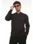 Yarım Fermuarlı Kolej Yaka Sweatshirt Regular Fit-Koyu Kahverengi- 2317 1