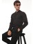 Yarım Fermuarlı Kolej Yaka Sweatshirt Regular Fit-Koyu Kahverengi- 2317 2