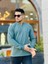 Yarım Fermuarlı Kolej Yaka Sweatshirt Regular Fit-Haki- 2317 3