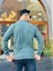 Yarım Fermuarlı Kolej Yaka Sweatshirt Regular Fit-Haki- 2317 4