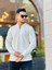 Yarım Fermuarlı Kolej Yaka Sweatshirt Regular Fit-Ekru- 2317 2