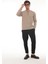 Yarım Fermuarlı Kolej Yaka Sweatshirt Regular Fit-Bej- 2317 2