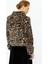 Leopar Desenli Peluş Mont Camel 4