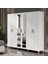 Ücretsiz Montaj - % 100 MDF Paris 6 Kapaklı Aynalı Beyaz Gardırop - MDF Dolap - Elbise Dolabı 2