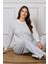 Büyük Beden Battal Uzun Kol Kışlık Pijama Takımı Dowry B09-123 1