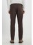 Slim Fit Dar Kesim Pamuklu Esnek Armürlü 5 Cep Kahverengi Pantolon 5