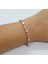 Kalp Zirkon Taşlı Rose Gold Dorika Zincir Bileklik 1