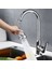 Gümüş 12CM Sert Stil Banyo Aksesuarları Duş Püskürtücü Için 3 Mod 360° Dönebilen Musluk Uzatıcı Mutfak Musluk Su Tasarrufu Nozül Filtre Adaptörü (Yurt Dışından) 3