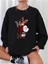 Yılbaşı Yeni Yıl Konsept Ho Ho Ho Baskılı Bisiklet Yaka Oversize Sweatshirt Unisex 1